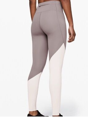 Lululemon Speed Wunder Tight Leggings Asym Size 8 Nulux Colorblock